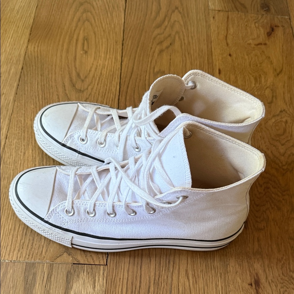 Converse White High-Top Sneakers